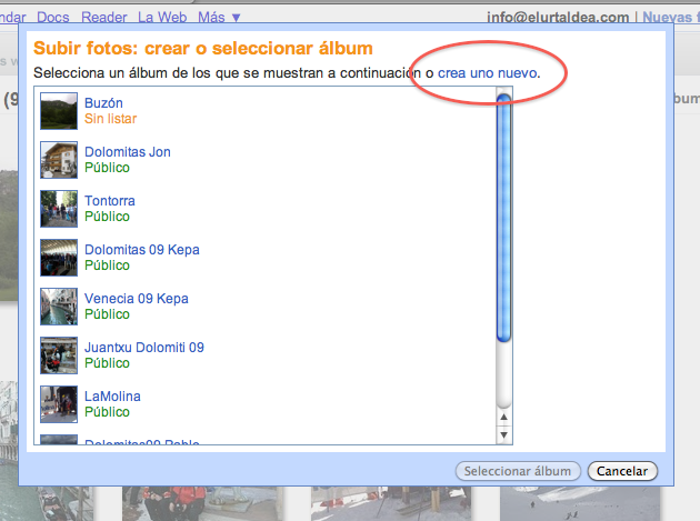 crearalbum